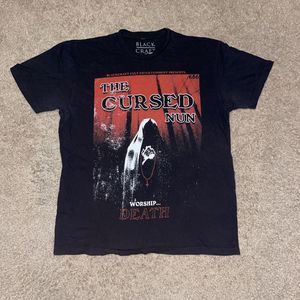 Black Craft The Cursed Nun Cult Goth Black Tee Shirt Size Medium